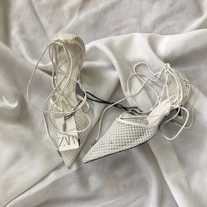 COPY - Zara White Strappy Heels Size 6.5